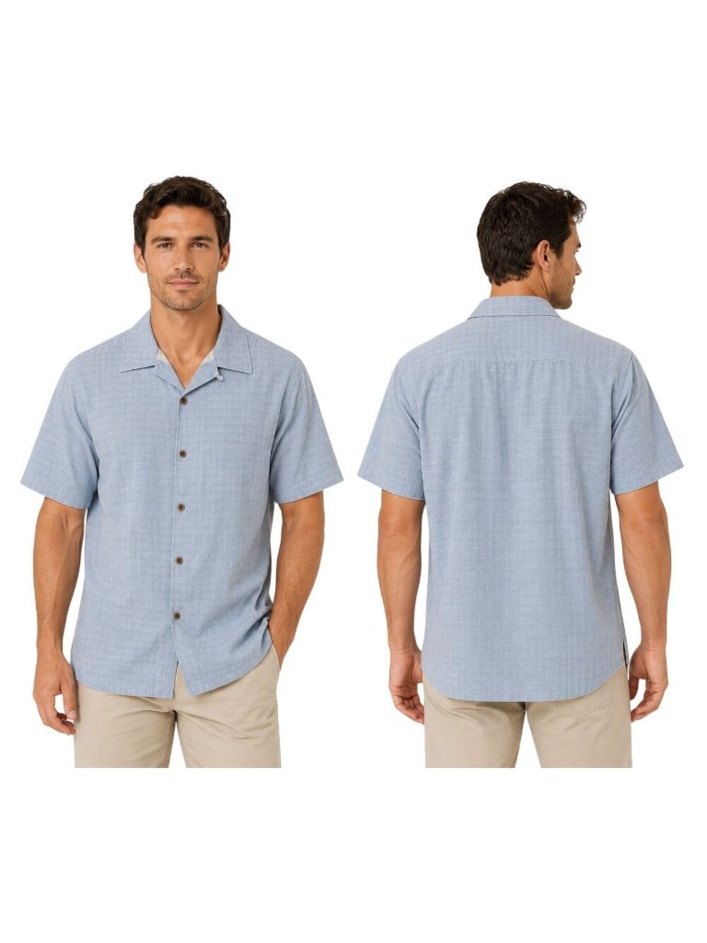 Joseph & Feiss Size L 100% Silk Resort Shirt Button-Up Short Sleeve Shirt